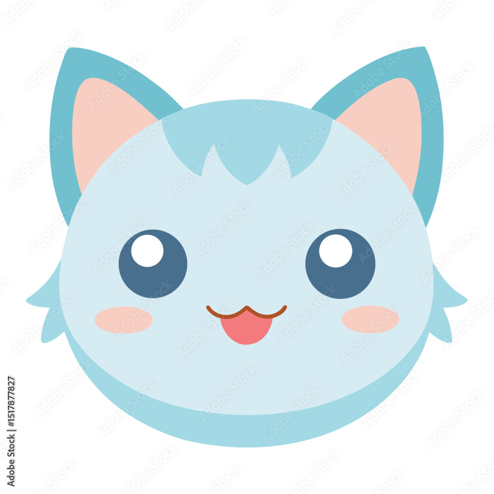 Chibi Cat Head Mascot vector art Chibi Cat Head Mascot vector art