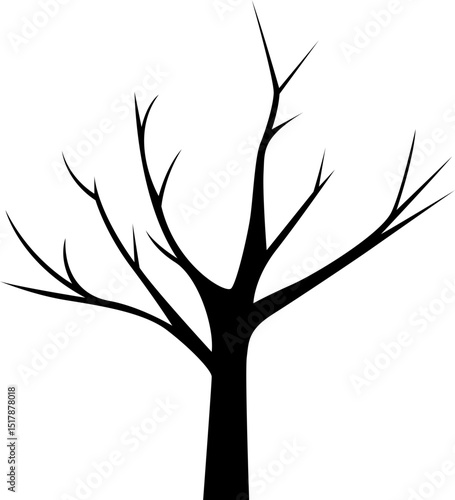 Empty tree drawing clipart design illustration