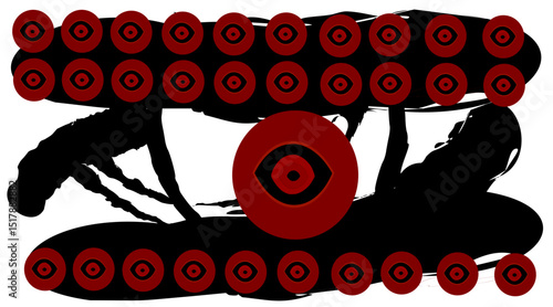 Creepy dark eye background