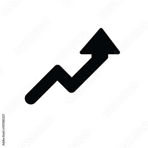 Upward trending arrow growth progress success