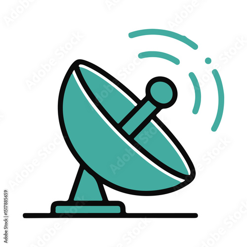 satellite dish icon vector logo