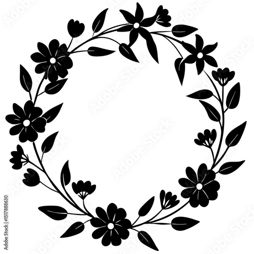 floral frame with floral ornament