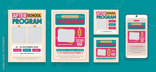 After School Program Flyer & Social Media Template Pack