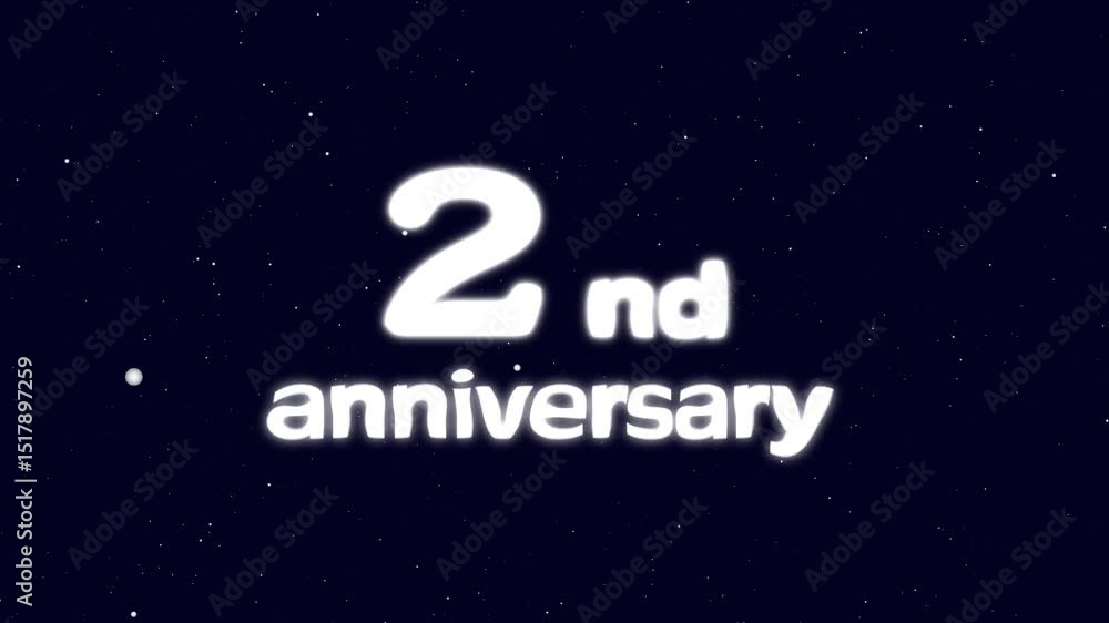 2nd Happy Anniversary Text Animation – Celebration, Greeting, Wishes, Message for Events, Holiday, Festival – Festive Animated Design for Special Occasions 2nd Happy Anniversary Text Animation – Celebration, Greeting, Wishes, Message for Events, Holiday, Festival – Festive Animated Design for Special Occasions