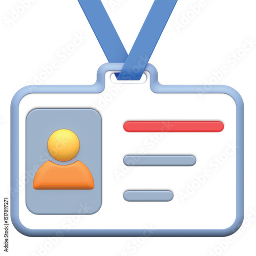 ID or Membership Card 3D Icon