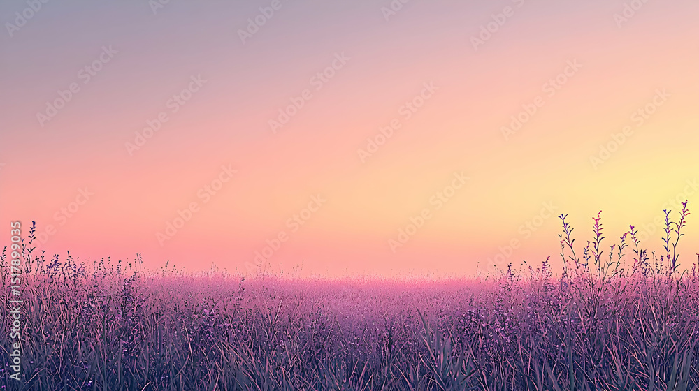 Fototapeta premium Lavender Field Sunset Landscape