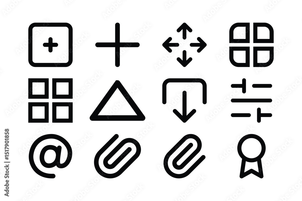 Obraz premium Core UI components for sleek interface design Ui line icon