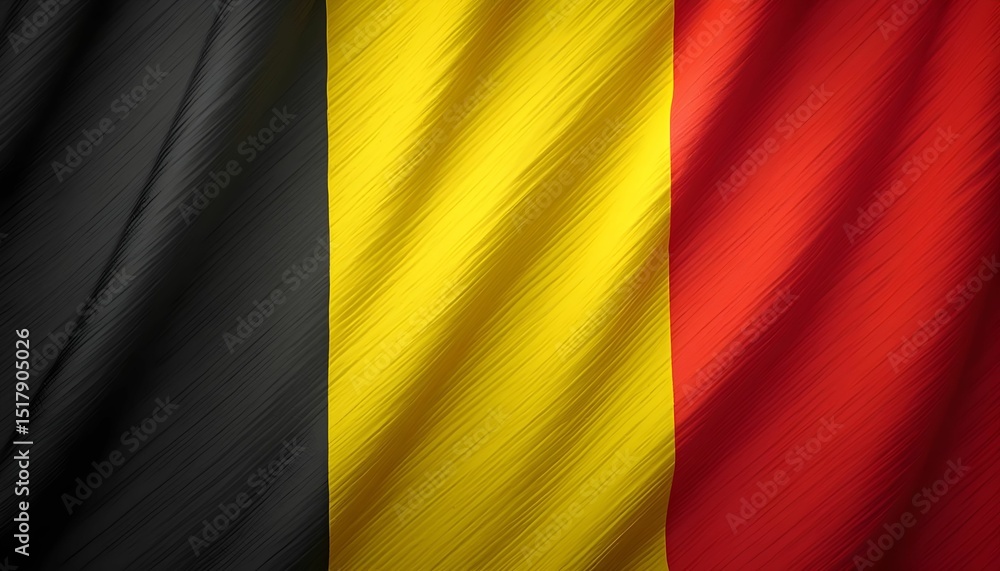 Belgian flag waving in the wind showcasing the unique black, yellow, and red stripes at a celebration in Belgium during daylight hours Generative AI Belgian flag waving in the wind showcasing the unique black, yellow, and red stripes at a celebration in Belgium during daylight hours Generative AI