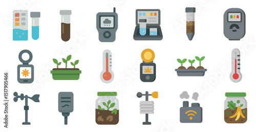 Smart gardening tools and weather monitoring equipment for efficient plant care