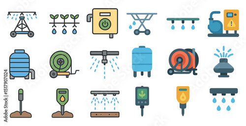 Agricultural irrigation equipment set for efficient water management in farming