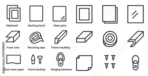 Art framing essentials collection for craft and design projects