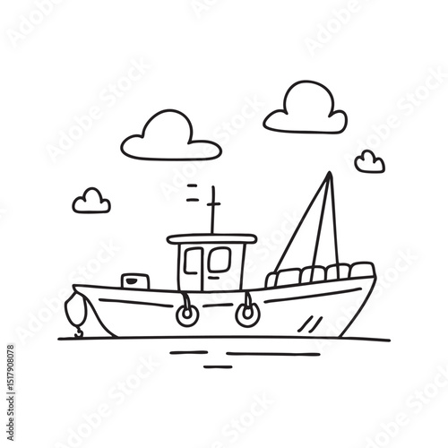 A tug under a cloudy sky