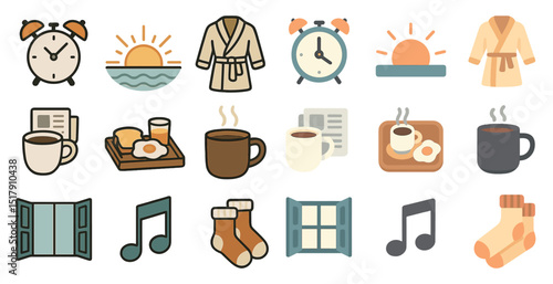 Cozy morning routine elements for relaxing start