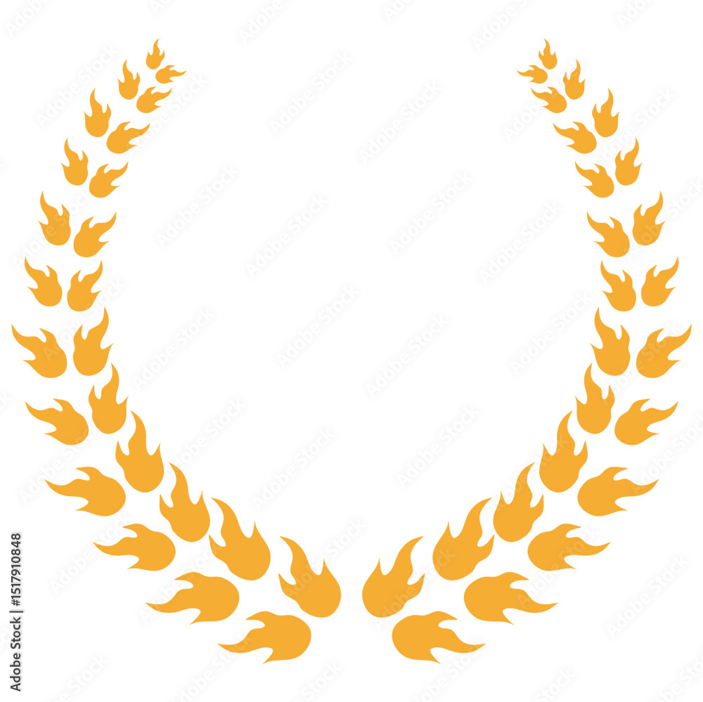 Gold Laurel Wreath Illustration Set Gold Laurel Wreath Illustration Set