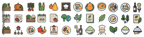 E-commerce icons set for web and app design