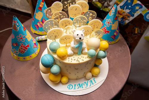 cake for a boy's first birthday