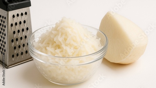 Freshly grated bengkoang (jicama) pulp