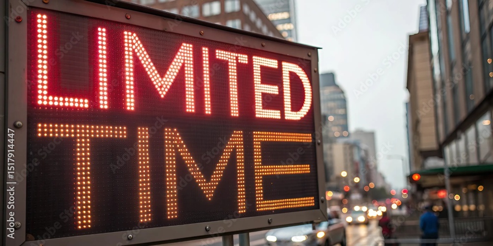 Fototapeta premium Limited Time Offer Countdown Banner – Urgent Flash Sale Design