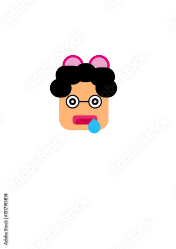 This flat design vector image shows an expression of wanting something very much