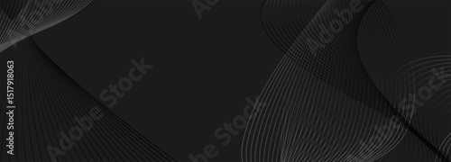 Dark Gray Wavy Lines Abstract Background with a Minimalist Design, Emphasizing Smooth Curves and a Subtle Gradient, Ideal for Modern Presentations and Digital Art Projects