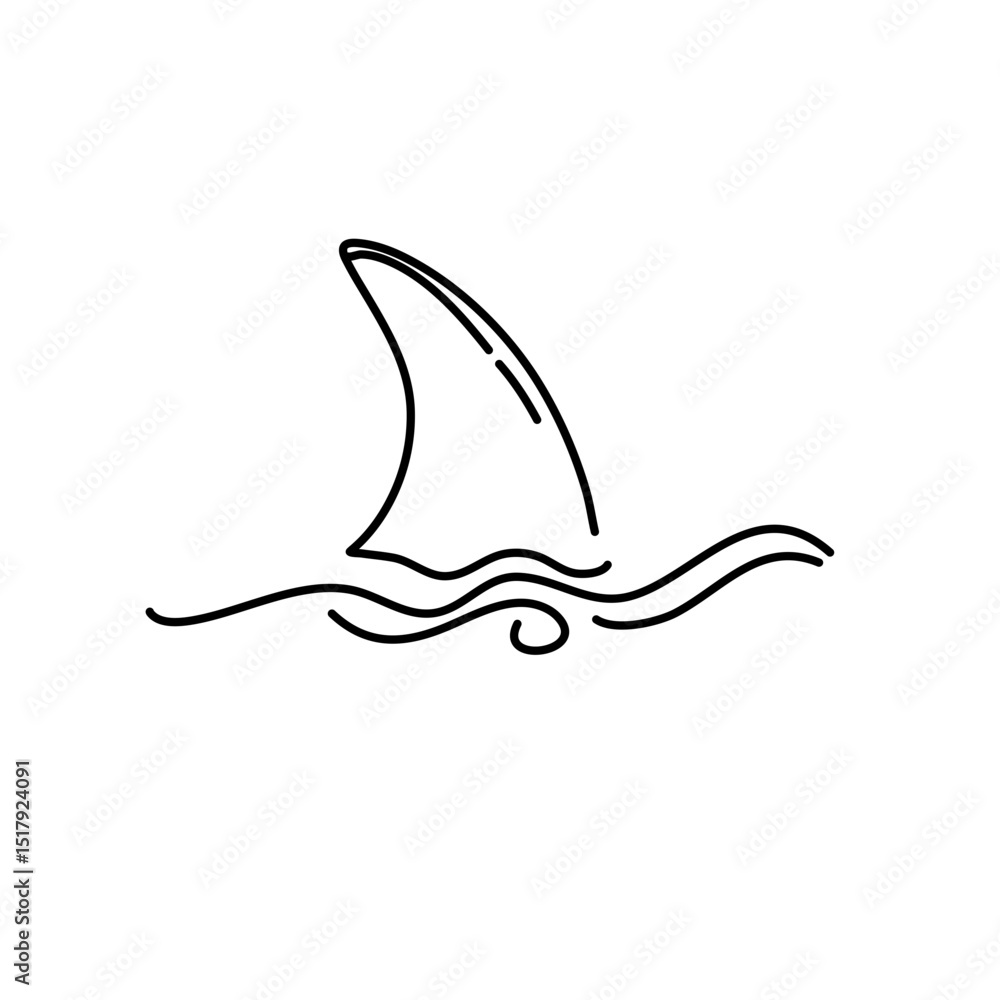 Fototapeta premium Whale tail jump doodle 