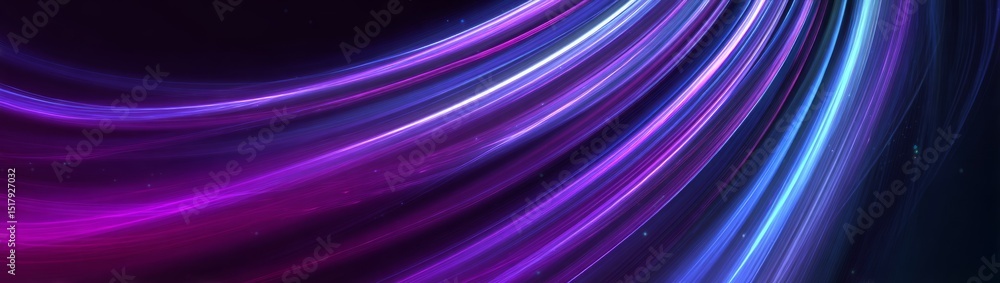 Fototapeta premium Abstract Glowing Purple and Blue Swirling Lines Background