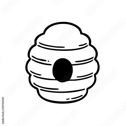 蜂の巣　線画　手書き