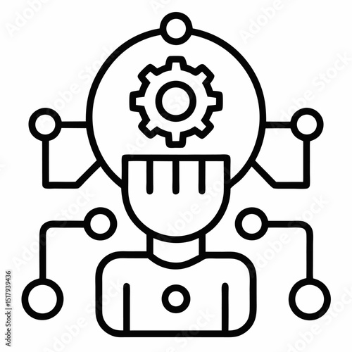 Machine Learning Concept: AI Brain, Data Analysis & Digital Transformation
