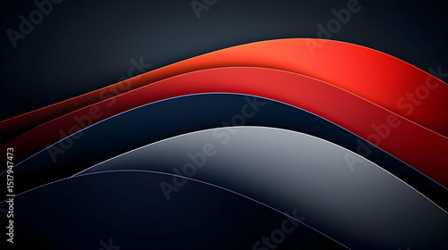 Abstract Dark Red Wave Design Background