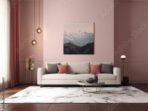 Light-filled living room wi...