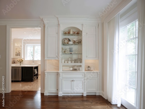 White kitchen cabinetry wit...