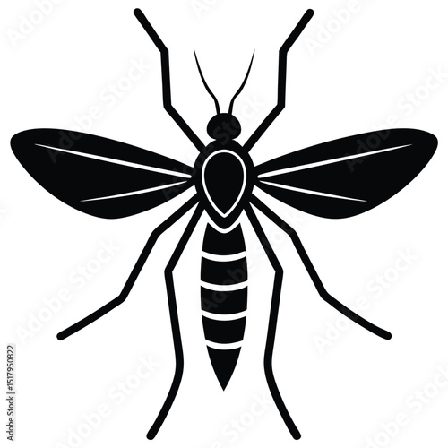 mosquito realistic wings white