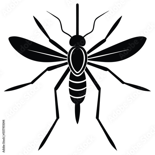 flying mosquito white design