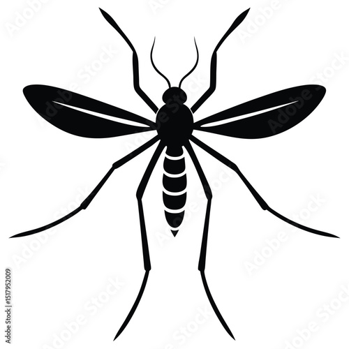 vector mosquito white background
