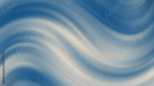Blue and white wavy abstract background with smooth flowing lines and soft blended gradients, abstract texture gradient motion background animation.