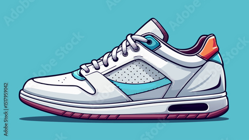 Modern white low-top sneakers shown in close-up with mesh and leather textures on plain background, capturing urban sporty fashion, everyday wear, lightweight design, and youthful street-inspired aest