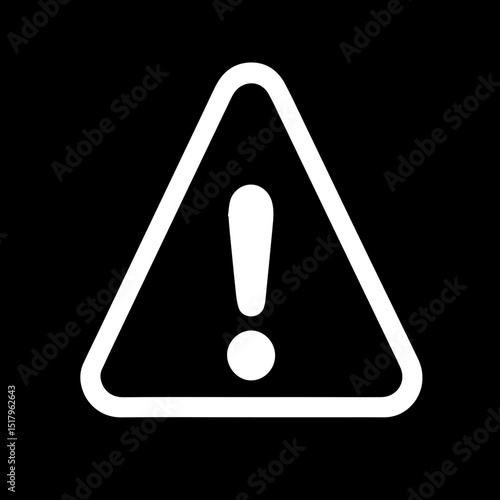 Alerting Significance: A stark, bold alert symbol commands attention against a dark background, evoking a sense of urgency, caution, and immediate awareness.