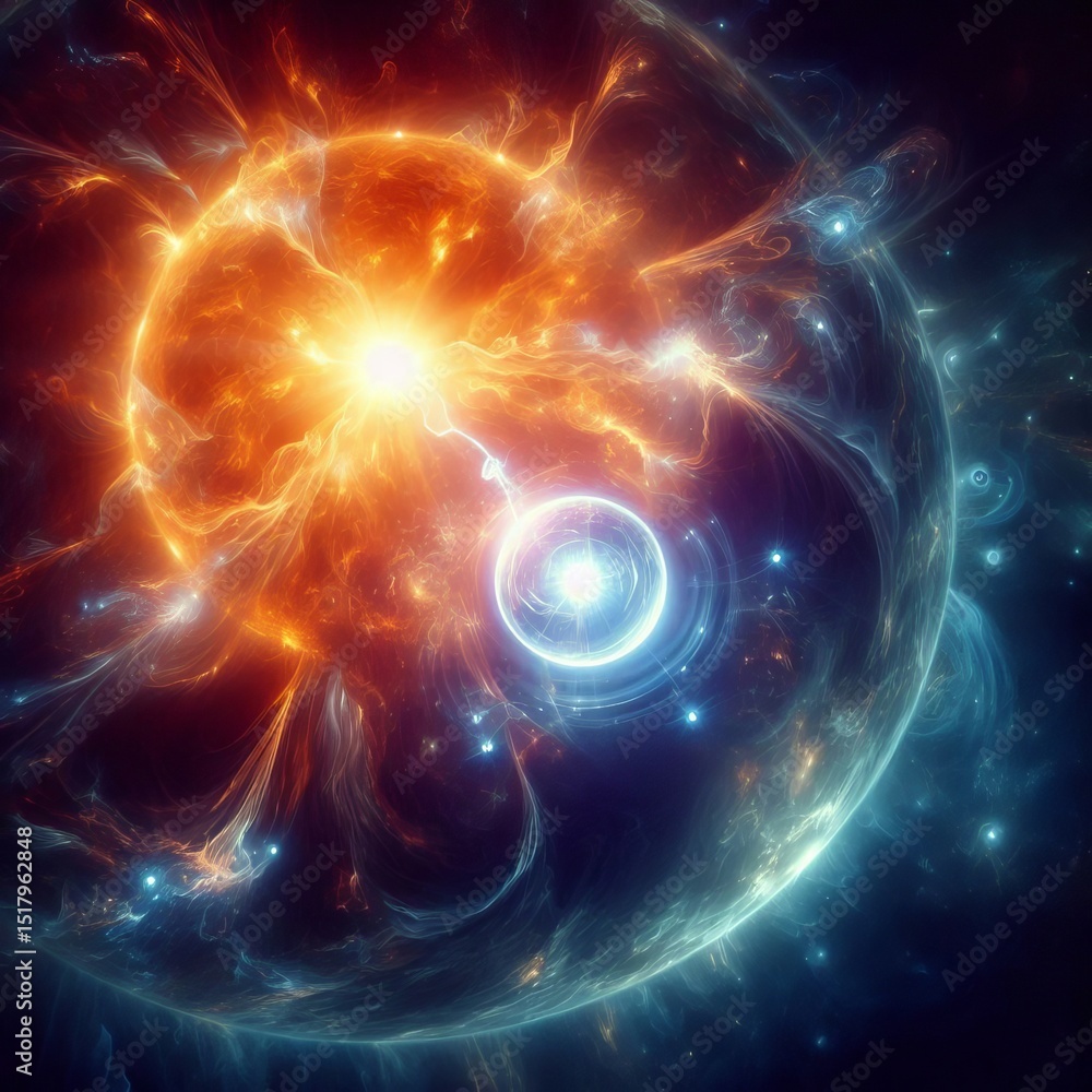 Obraz premium Orb Interacting burst of energy