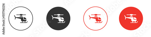 Helicopter icon for logo, vector sign symbol for design