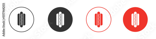 Hot dog icon for logo, vector sign symbol for design