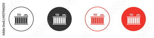 Hot tub icon for logo, vector sign symbol for design