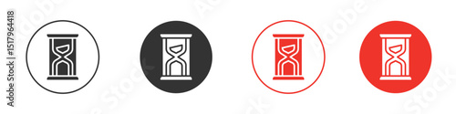 Hourglass end icon for logo, vector sign symbol for design