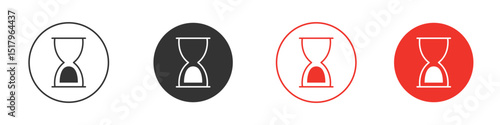 Hourglass icon for logo, vector sign symbol for design