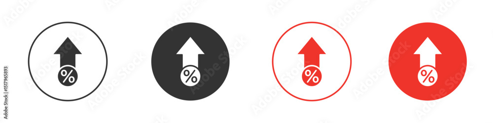 Interest growth icon for logo, vector sign symbol for design Interest growth icon for logo, vector sign symbol for design
