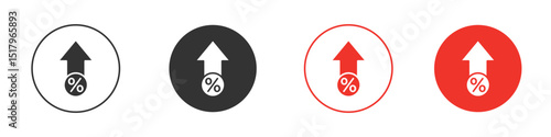 Interest growth icon for logo, vector sign symbol for design