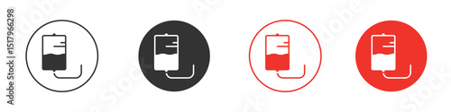 IV drip icon for logo, vector sign symbol for design