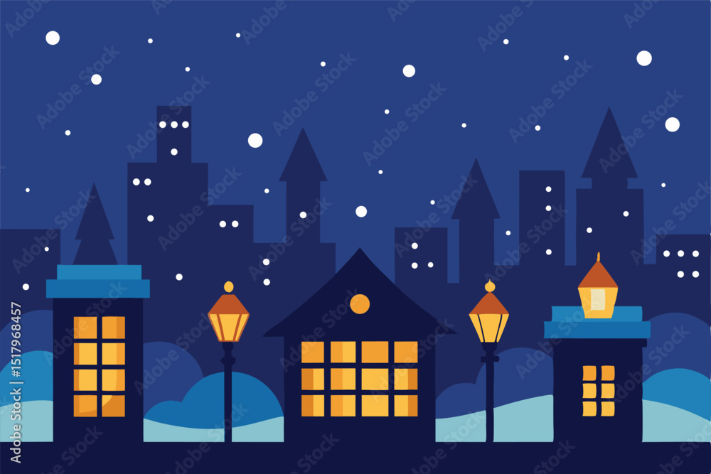 Fototapeta premium night city in the night background