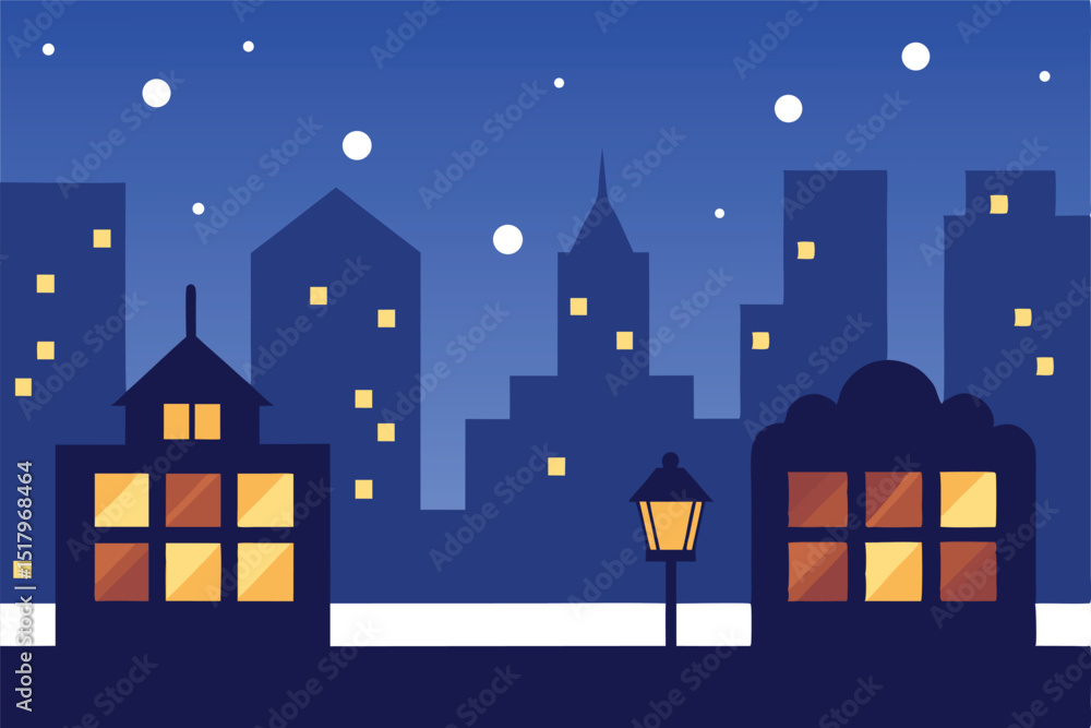 Obraz premium christmas night in the city