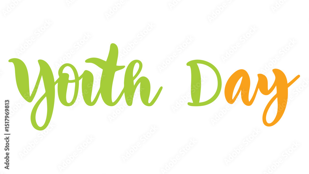 Fototapeta premium Colorful International Youth Day Typography