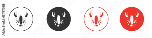 Lobster icon for logo, vector sign symbol for design